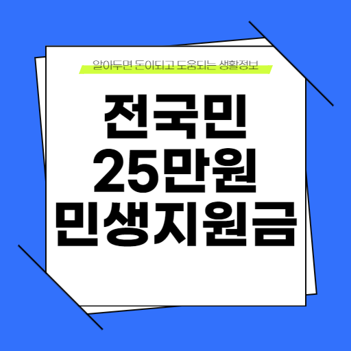 전국민 25만원 민생지원금 신청방법