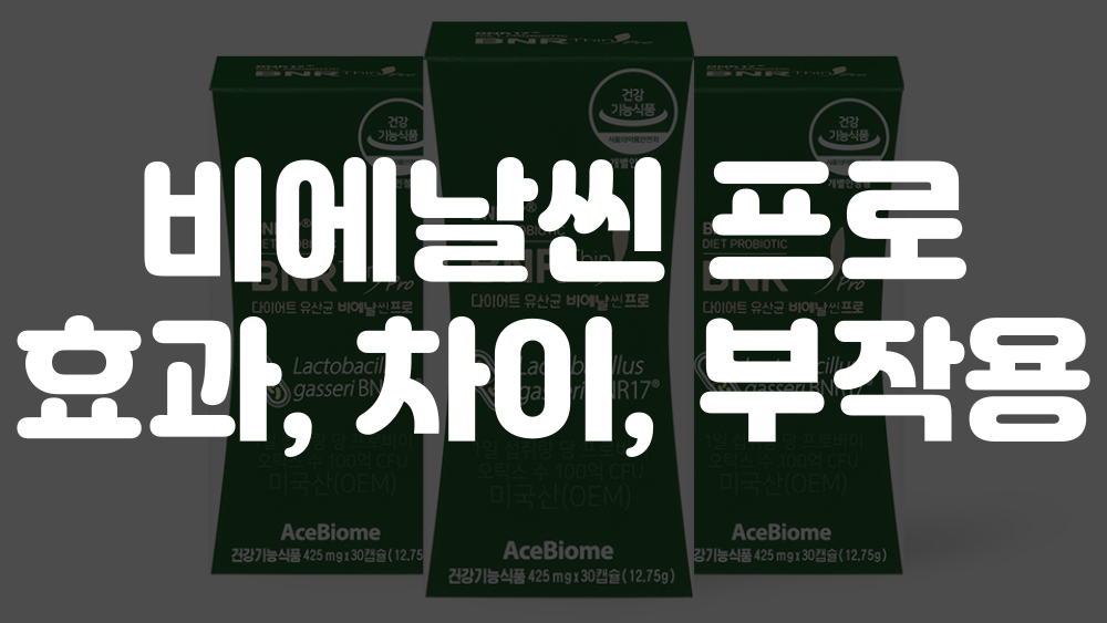 비엔날씬 프로 효능 차이 부작용 이미지