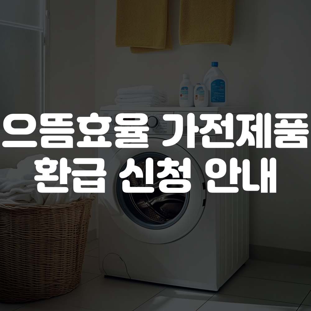 2025년 으뜸효율 가전제품 환급 신청 방법