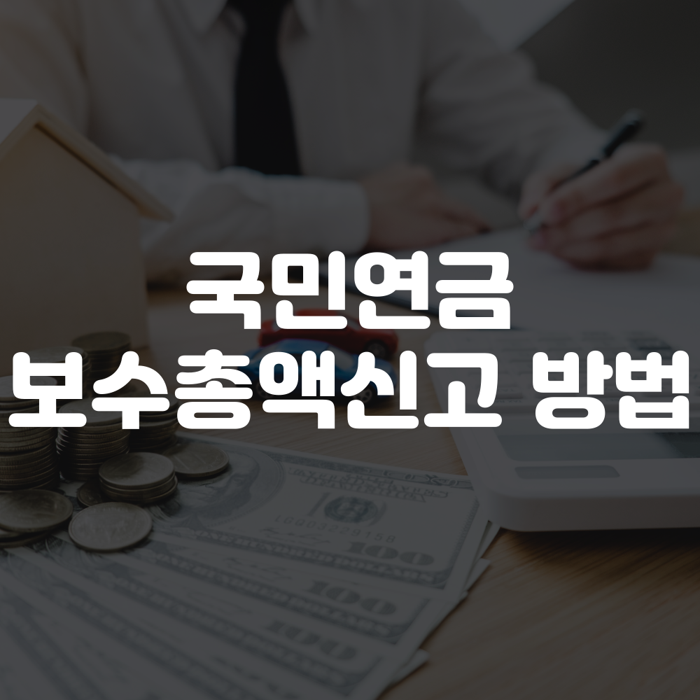 국민연금 보수총액신고 방법 및 기간 이미지