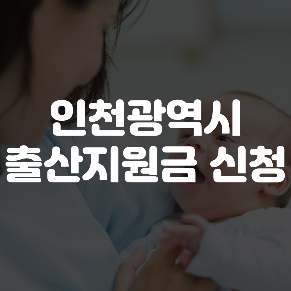 인천광역시 출산지원금 신청방법 이미지