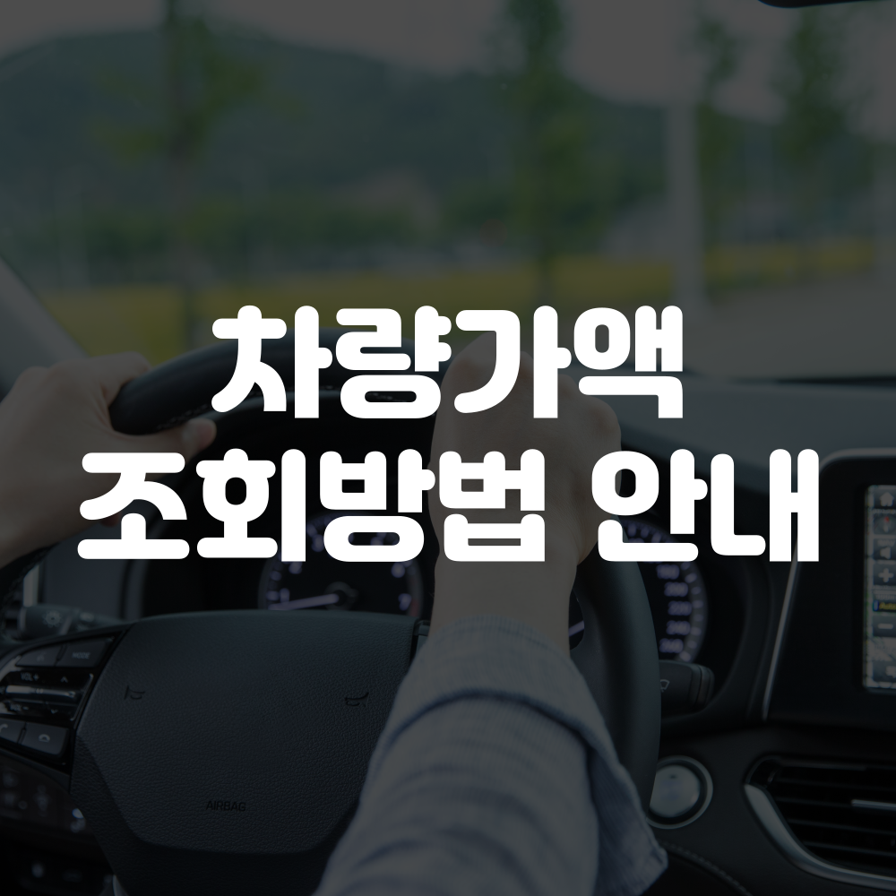 차량가액 조회하기