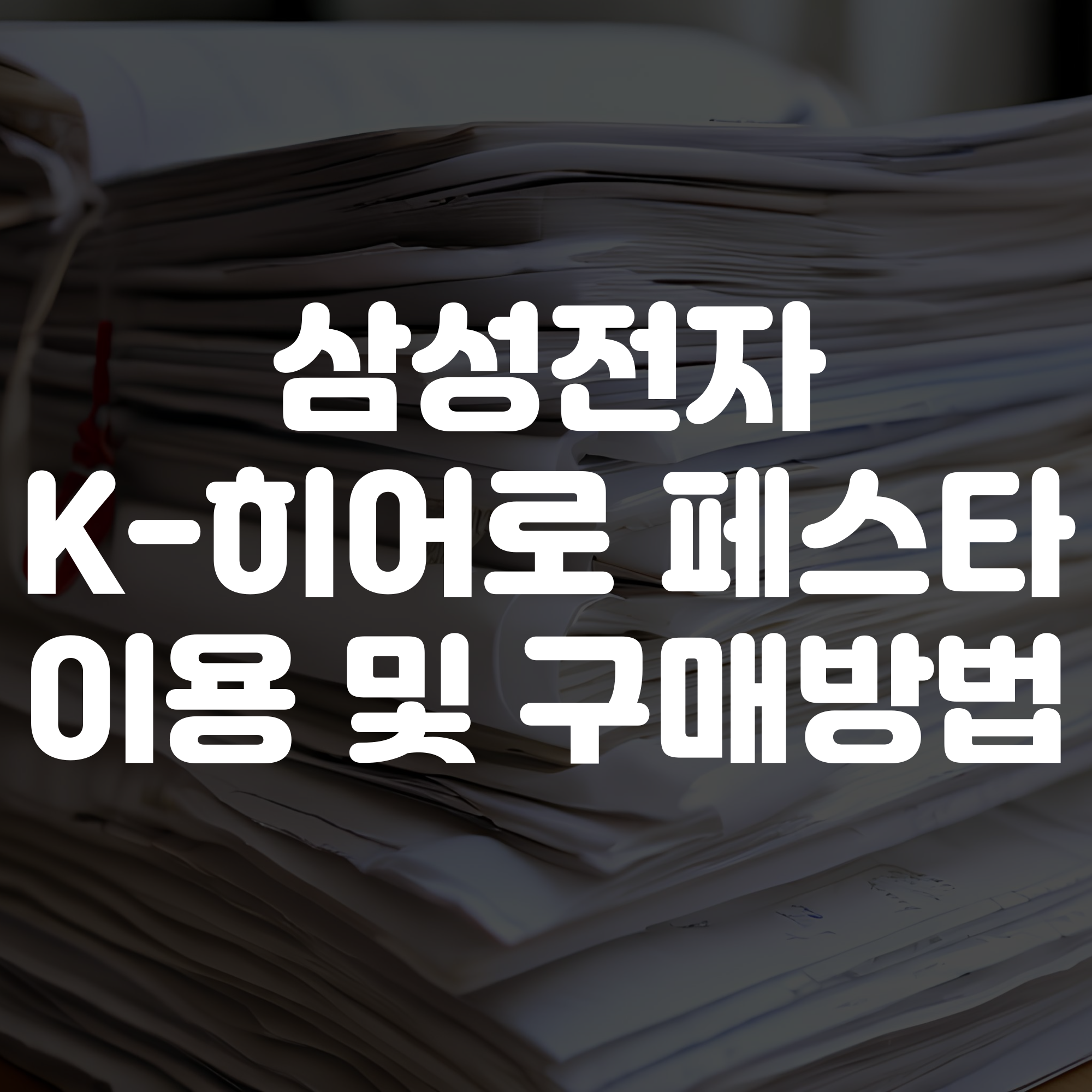 삼성전자 k-히어로 페스타 이용방법 및 구매방법