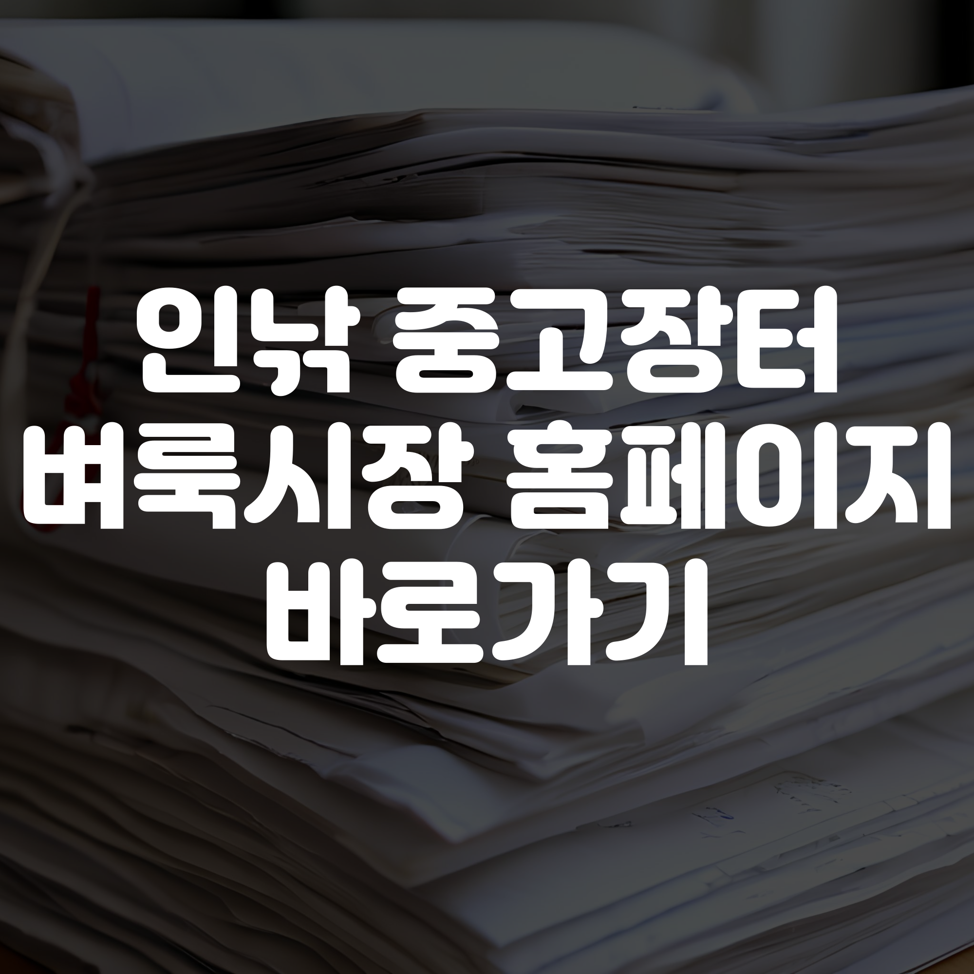 인낚 중고장터 벼룩시장 홈페이지 바로가기