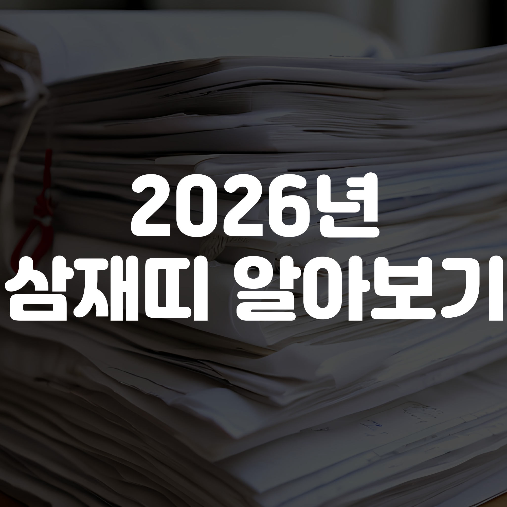 2026년 삼재띠 및 지혜롭게 보내는 방법