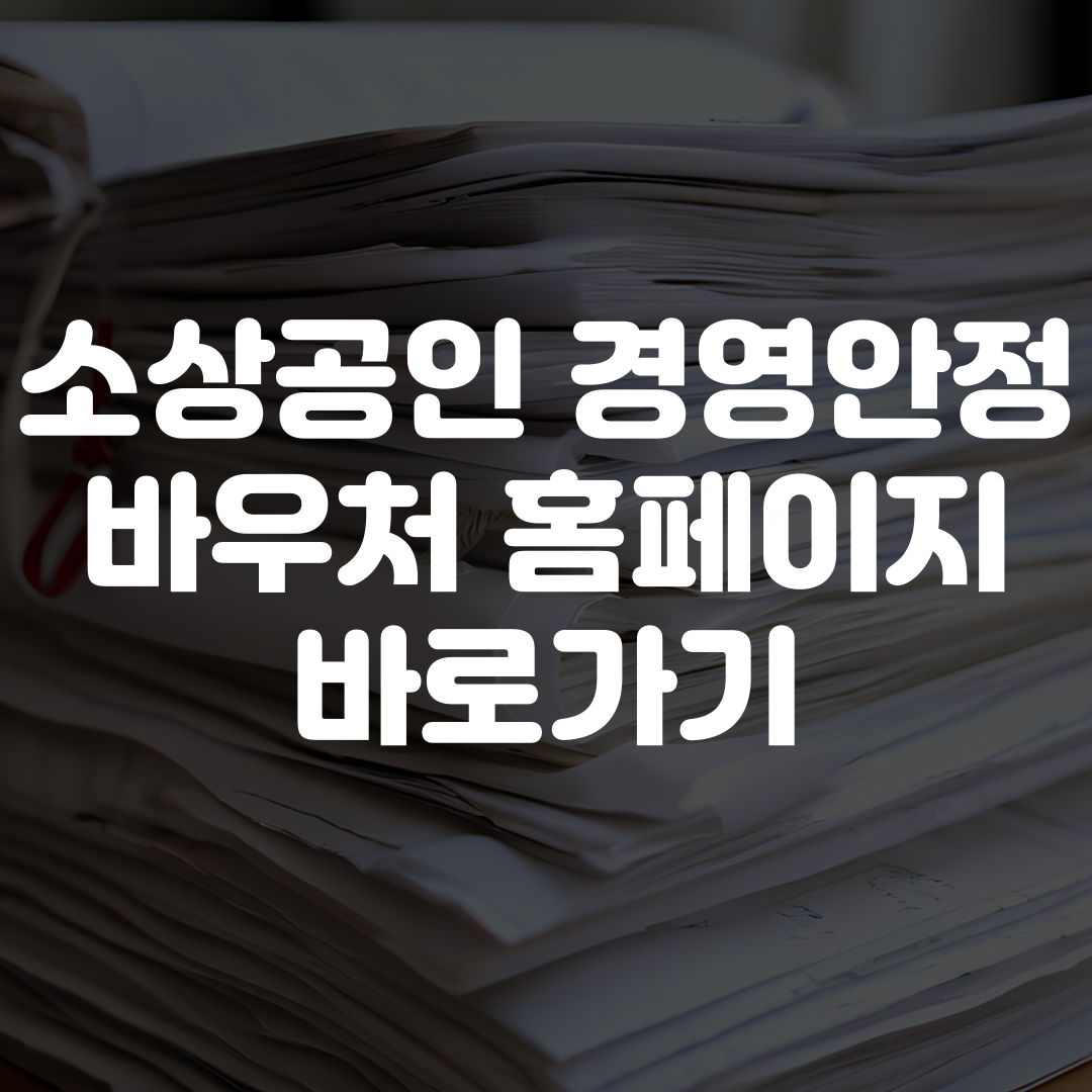 소상공인 경영안정 바우처 홈페이지 바로가기
